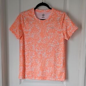 Under Armour Coral Orange Floral Print Tee